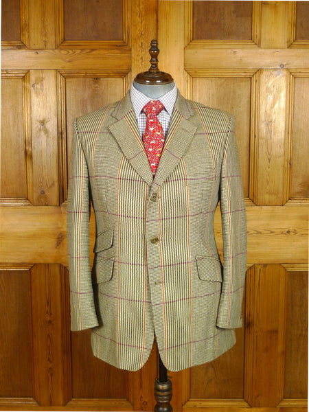 25/1092 immaculate crombie sporting check tweed sports jacket blazer 42 short