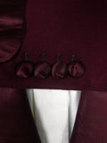 25/1131 wonderful 1960s vintage burgundy wool smoking / dinner jacket w/ silk shawl lapel 39-40 regular