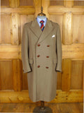 25/1107 near immaculate crombie melton wool heavyweight british warm style overcoat coat w/ leather buttons 42-43 regular