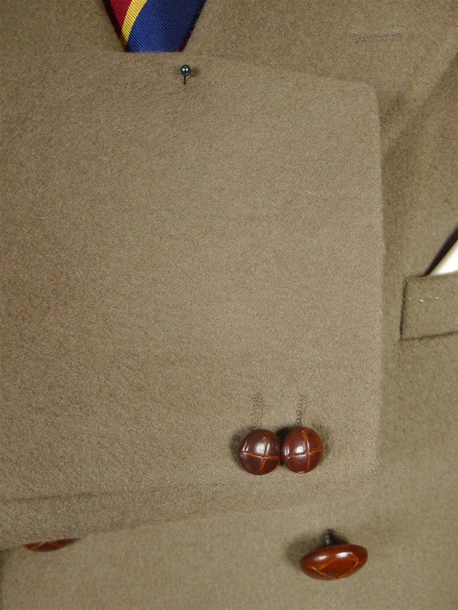 25/1107 near immaculate crombie melton wool heavyweight british warm style overcoat coat w/ leather buttons 42-43 regular