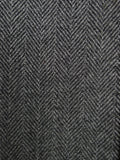 26/0016 vintage british grey herringbone d/b wool chesterfield coat overcoat 40