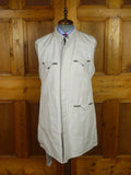 25/1110 near mint aquascutum 100% cotton woven cream raincoat w/ belt 42 regular