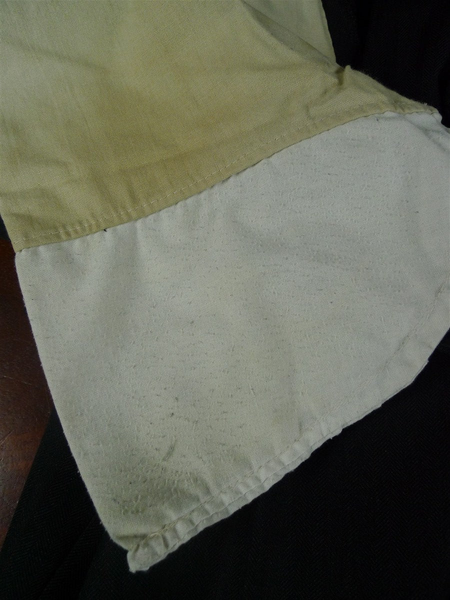 25/1135 dege 2000 savile row bespoke heavyweight black herringbone worsted d/b suit 43-44 regular