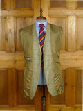 25/1130 near immaculate daks wool silk & linen green wp check sports jacket blazer 42 long