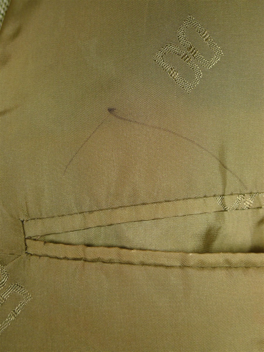 25/1130 near immaculate daks wool silk & linen green wp check sports jacket blazer 42 long