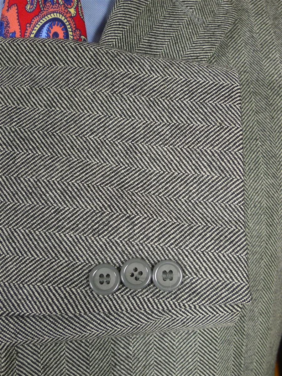 25/1143 immaculate chester barrie grey herringbone wool chesterfield coat overcoat 42 regular