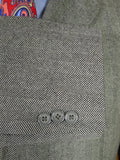 25/1143 immaculate chester barrie grey herringbone wool chesterfield coat overcoat 42 regular