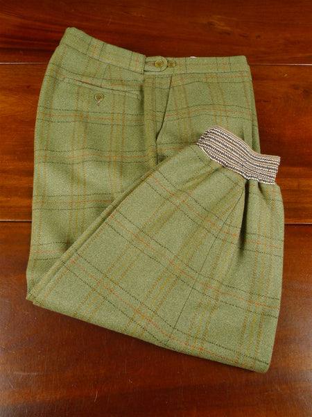 25/1120 immaculate green wp check tweed shooting breeks 36