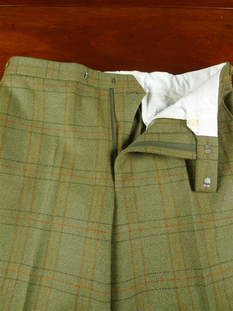 25/1120 immaculate green wp check tweed shooting breeks 36
