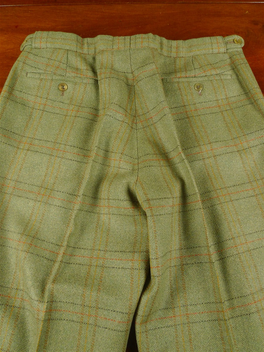 25/1120 immaculate green wp check tweed shooting breeks 36