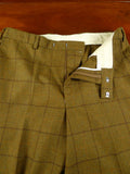 25/1122 immaculate vintage brown wp check tweed country trouser 40