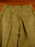 25/1122 immaculate vintage brown wp check tweed country trouser 40