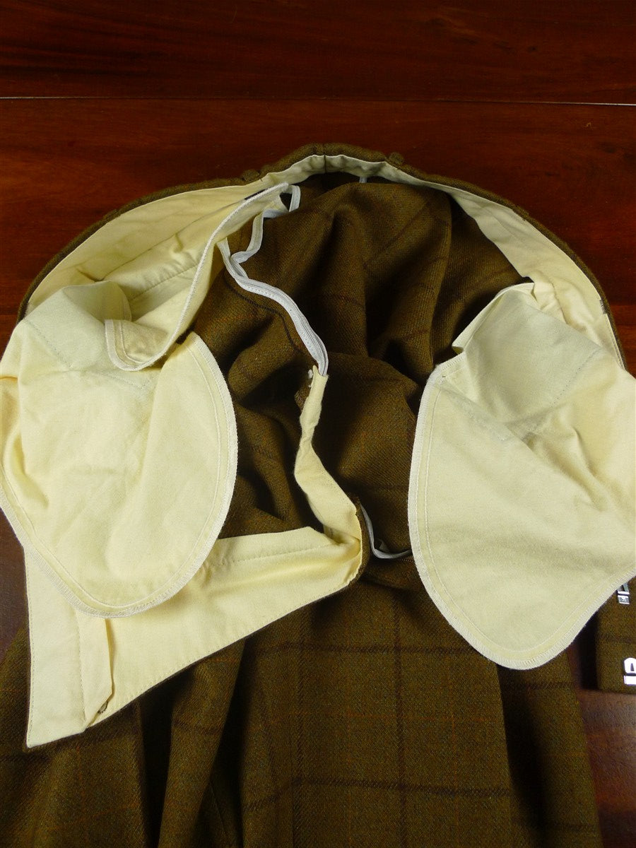 25/1122 immaculate vintage brown wp check tweed country trouser 40