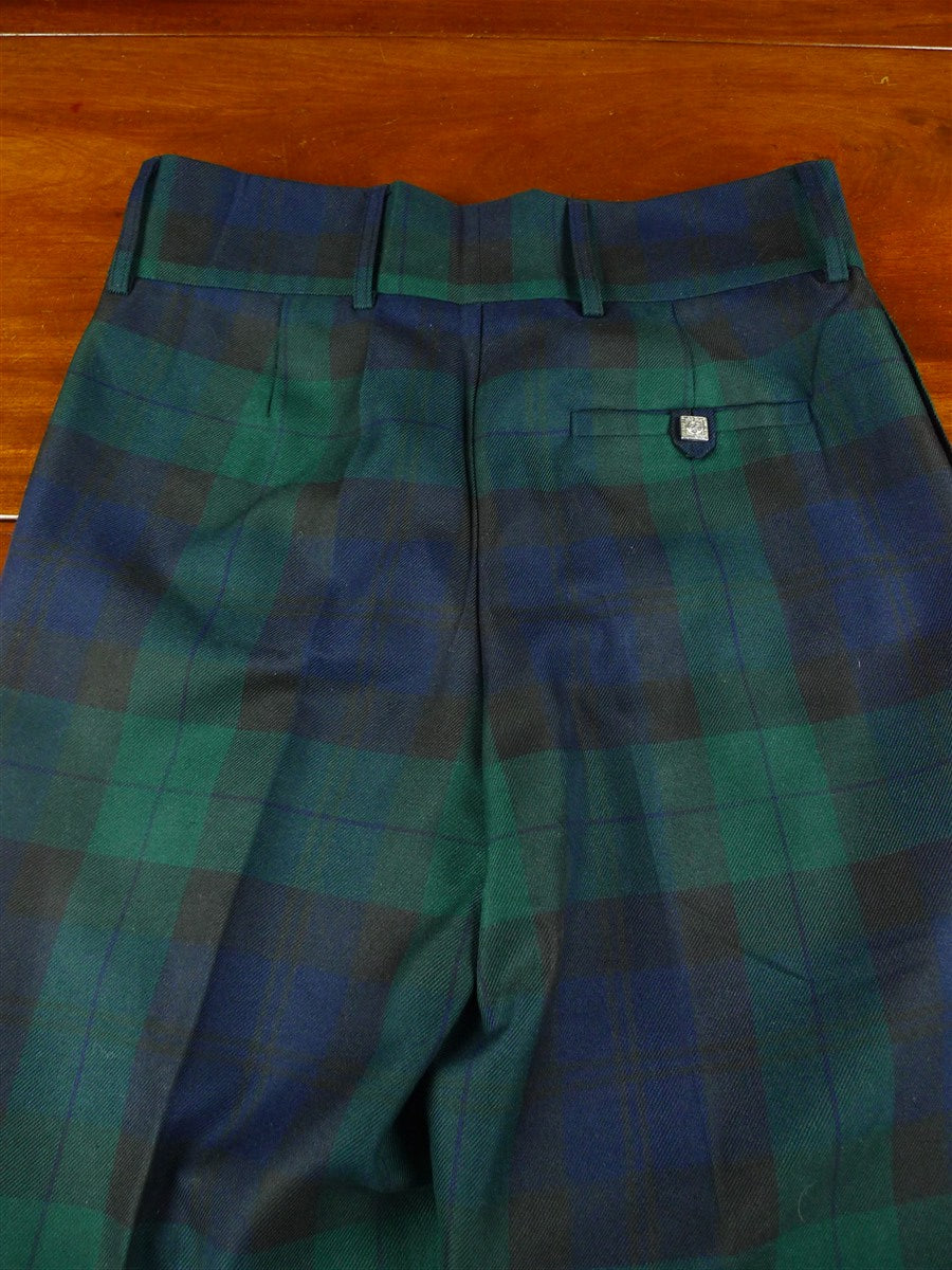 25/1124 immaculate morrison kilt makers black watch tartan evening dress trouser 30