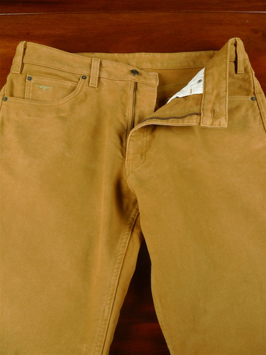 25/1126 immaculate rm williams australian heavy cotton moleskin tan brown jean trouser 38
