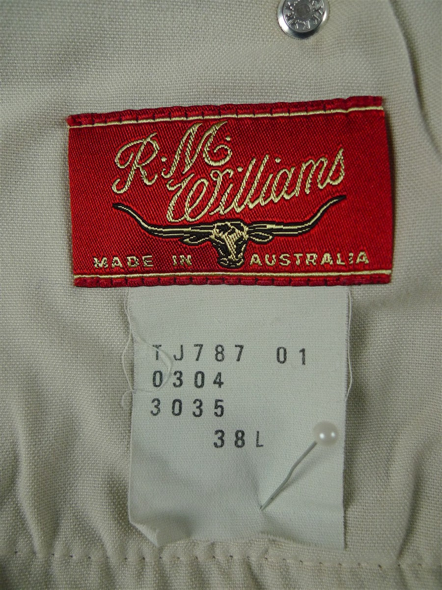 25/1126 immaculate rm williams australian heavy cotton moleskin tan brown jean trouser 38