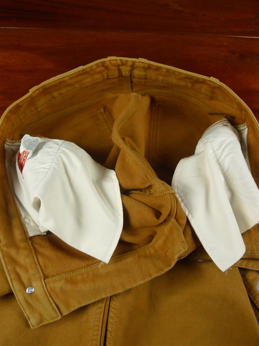 25/1126 immaculate rm williams australian heavy cotton moleskin tan brown jean trouser 38