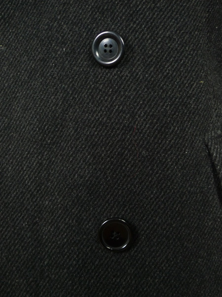 25/1138 genuine 1950s vintage heavyweight charcoal grey diagonal twill d/b overcoat coat 44