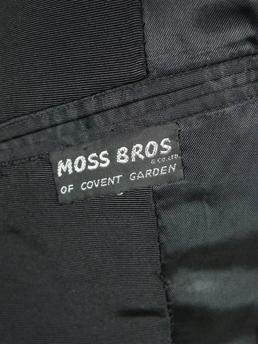 25/1132 vintage 1950s 1960s london tailor black barathea wool evening tailcoat 38 long