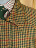 25/1148 superb vintage heavyweight scottish tweed gun check shooting field coat 44-45
