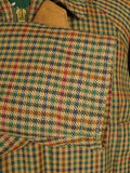25/1148 superb vintage heavyweight scottish tweed gun check shooting field coat 44-45