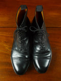 25/1150 vintage black grenson semi-brogue boot uk 10