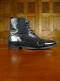 25/1150 vintage black grenson semi-brogue boot uk 10