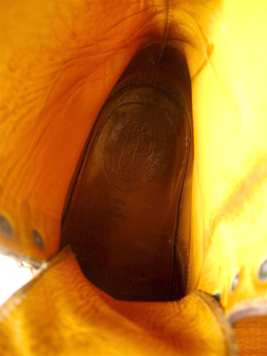 25/1149 mahogany brown grenson commando sole field boot uk 10