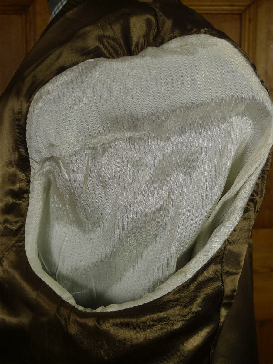 25/1165 near immaculate john g hardy green gun check tweed sports jacket blazer 48 regular