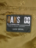 25/1161 vintage daks glen check wool tweed sports jacket w/ 'dd' leather buttons 42 short to regular