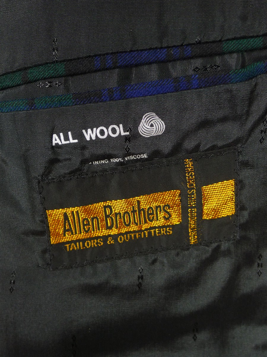 25/1154 wonderful vintage british black watch tartan dinner jacket w/ satin facings 41 regular