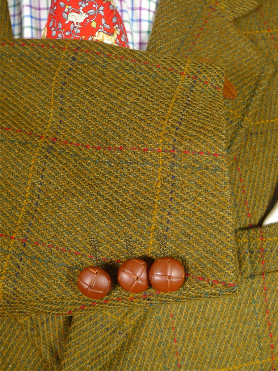 25/1160 immaculate daks brown wp check tweed half-norfolk style sports jacket 44 short