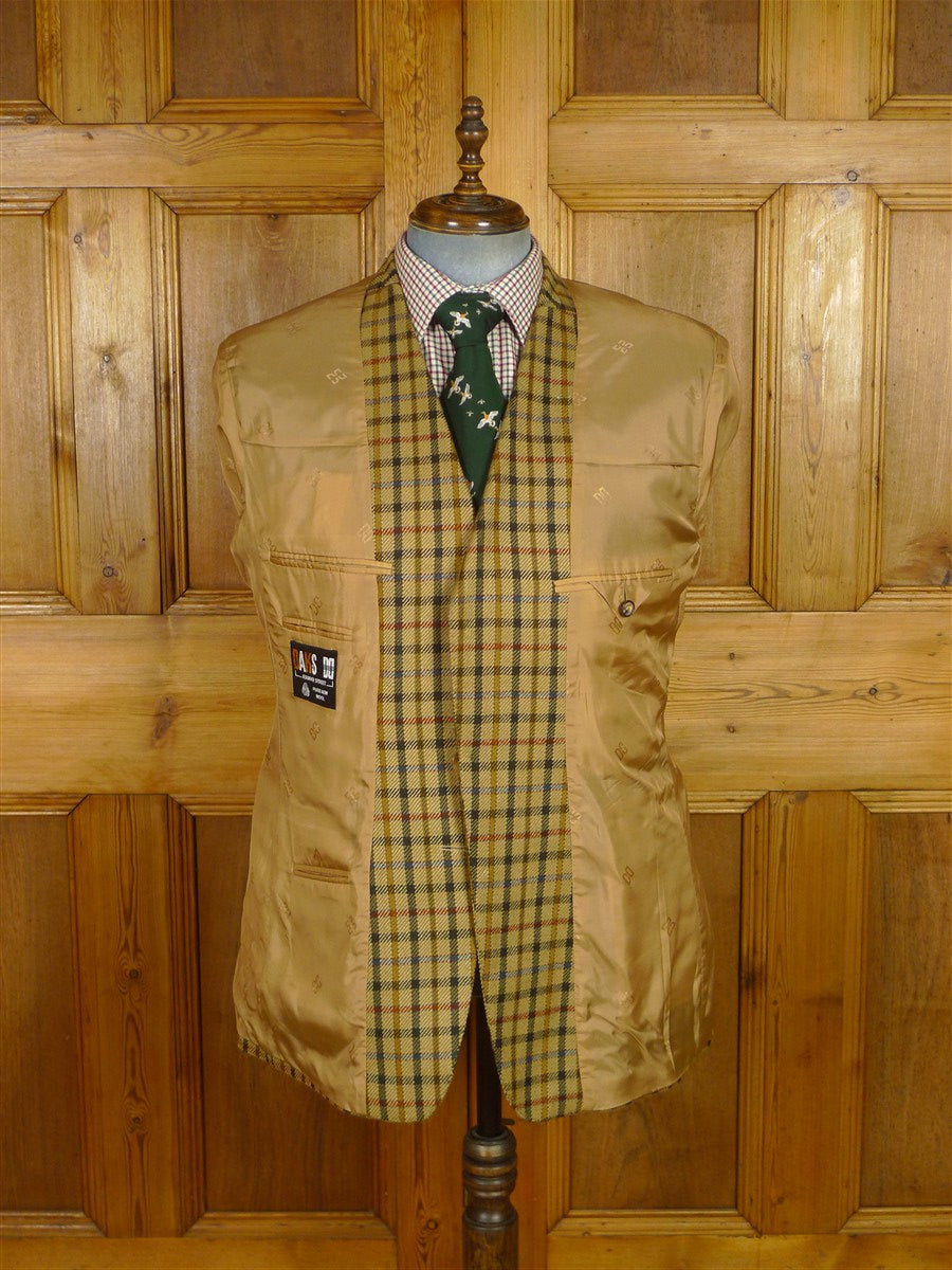 25/1158 immaculate daks house check 100% wool sports jacket blazer 42-43 regular