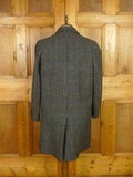 25/1199 immaculate vintage heavyweight crombie wool tweed raglan coat overcoat w/ gauntlet cuff 40-41