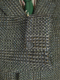 25/1199 immaculate vintage heavyweight crombie wool tweed raglan coat overcoat w/ gauntlet cuff 40-41