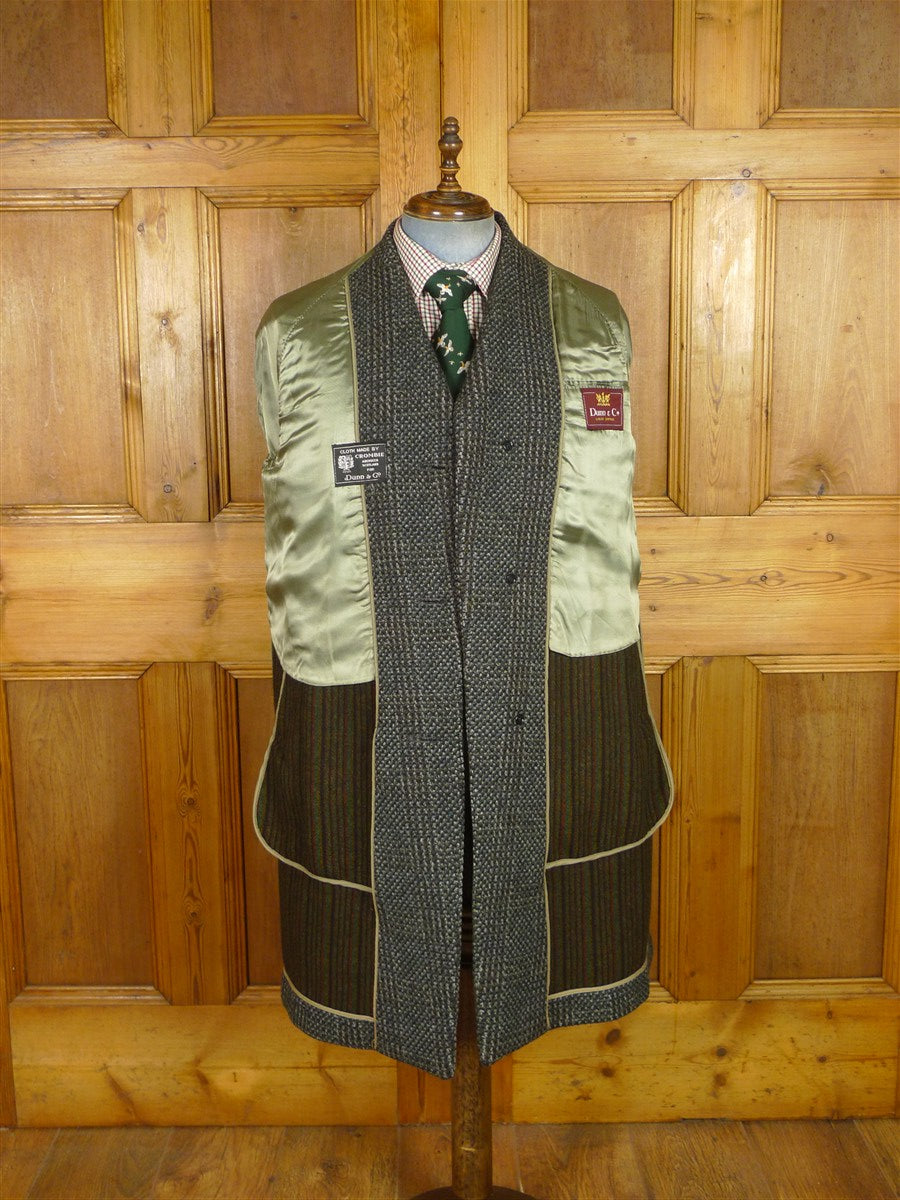 25/1199 immaculate vintage heavyweight crombie wool tweed raglan coat overcoat w/ gauntlet cuff 40-41
