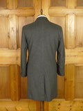 25/1175 immaculate vintage aquascutum pure lambswool grey overcoat 40 regular
