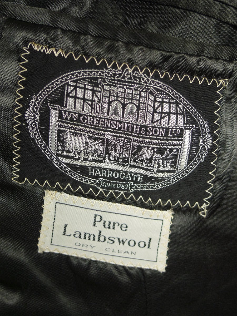 25/1175 immaculate vintage aquascutum pure lambswool grey overcoat 40 regular