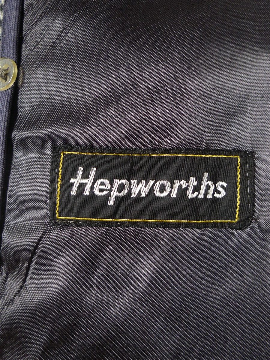 25/1176 immaculate vintage heavyweight crombie wool grey herringbone / red & blue wp check d/b pea coat overcoat 42