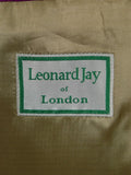 25/1177 leonard jay london stone venetian wool covert coat 44 regular