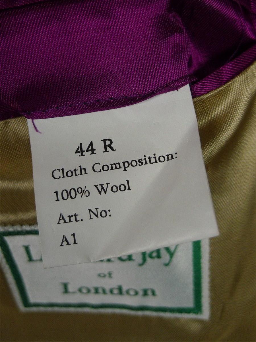 25/1177 leonard jay london stone venetian wool covert coat 44 regular