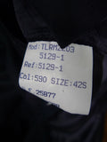 25/1168 immaculate aquascutum london 100% wool navy blue blazer 41 short
