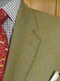 25/1181 immaculate john g hardy green wp check tweed jacket 48 short
