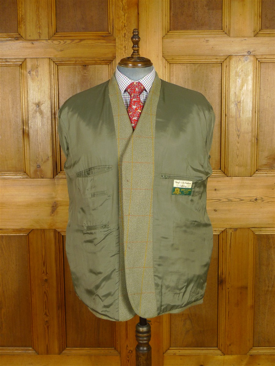 25/1181 immaculate john g hardy green wp check tweed jacket 48 short