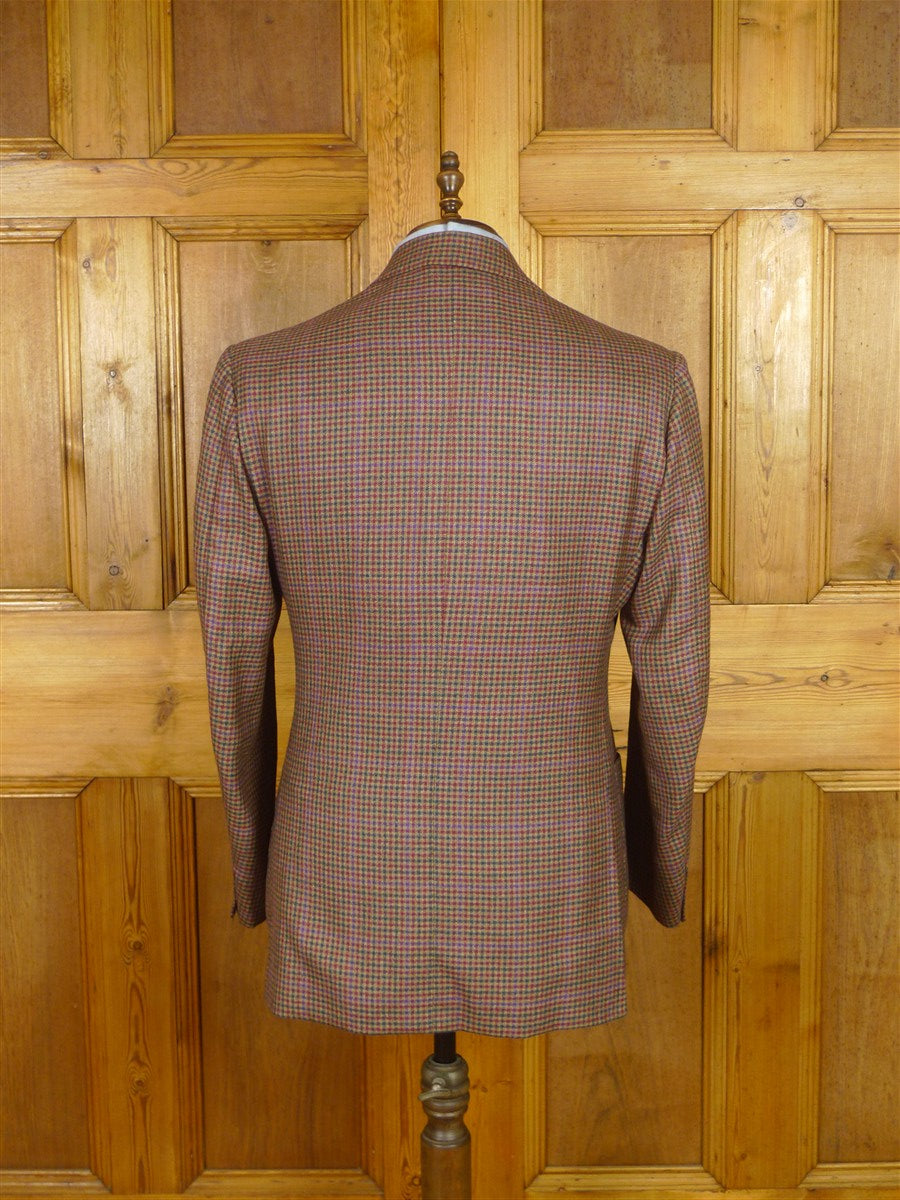 25/1184 immaculate 2013 italian bespoke tailored gun check wool & cashmere sports jacket blazer 42 regular