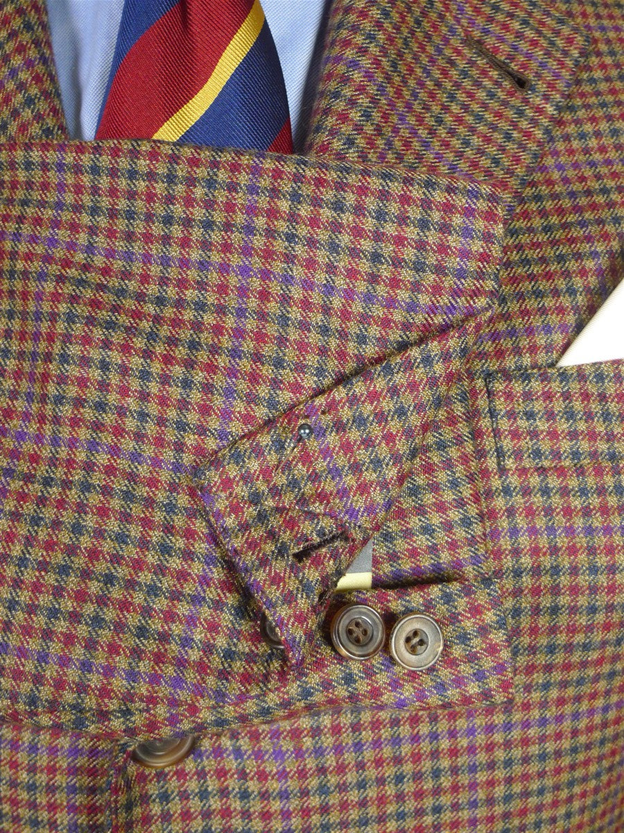 25/1184 immaculate 2013 italian bespoke tailored gun check wool & cashmere sports jacket blazer 42 regular