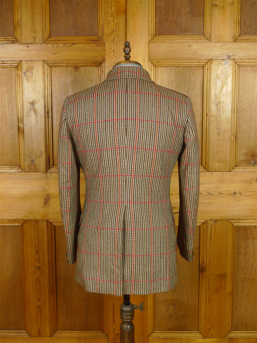 25/1182 immaculate vintage aquascutum gun check tweed gamekeeper shooting jacket 39-40 regular