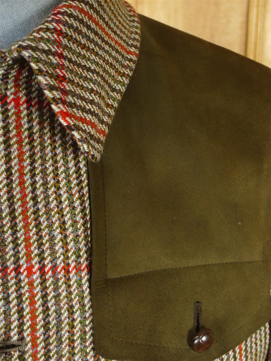 25/1182 immaculate vintage aquascutum gun check tweed gamekeeper shooting jacket 39-40 regular