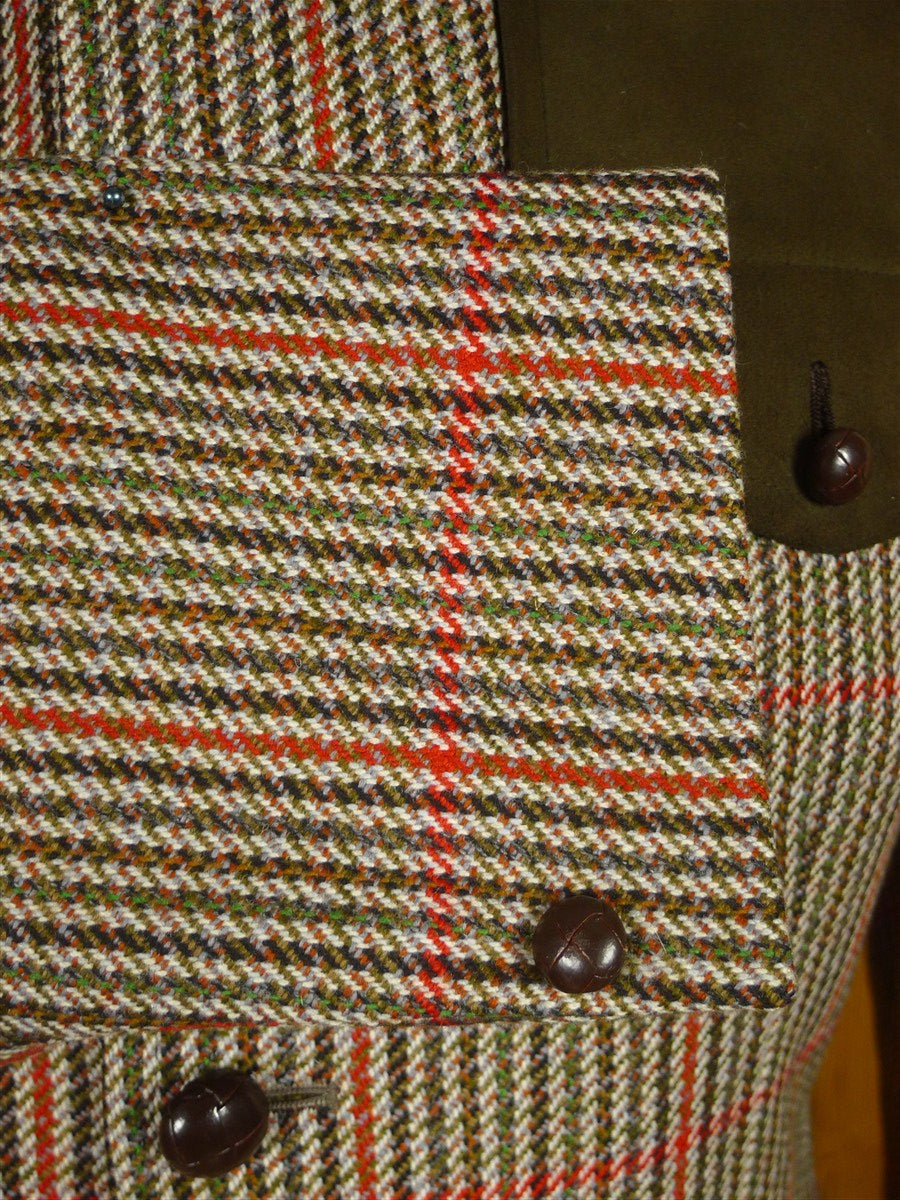 25/1182 immaculate vintage aquascutum gun check tweed gamekeeper shooting jacket 39-40 regular