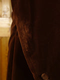 25/1192 exceptional 1979 vintage bespoke brown silk-velvet d/b silk shawl dinner / smoking jacket 40-41 long